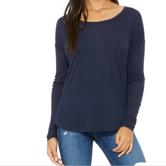 Bella Canvas Tops - Bella + Canvas Flowy Long-Sleeve T-Shirt with 2x1 Sleeves